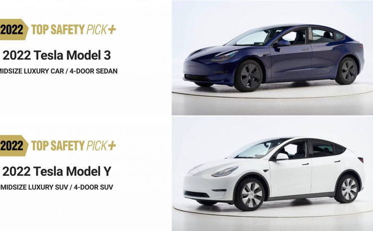 Tesla Model Y и Model 3 — победители конкурса IIHS 2022 Top Safety Pick+
